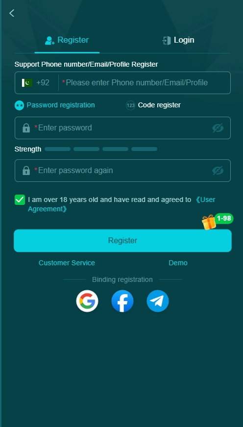 HH98 Register Game